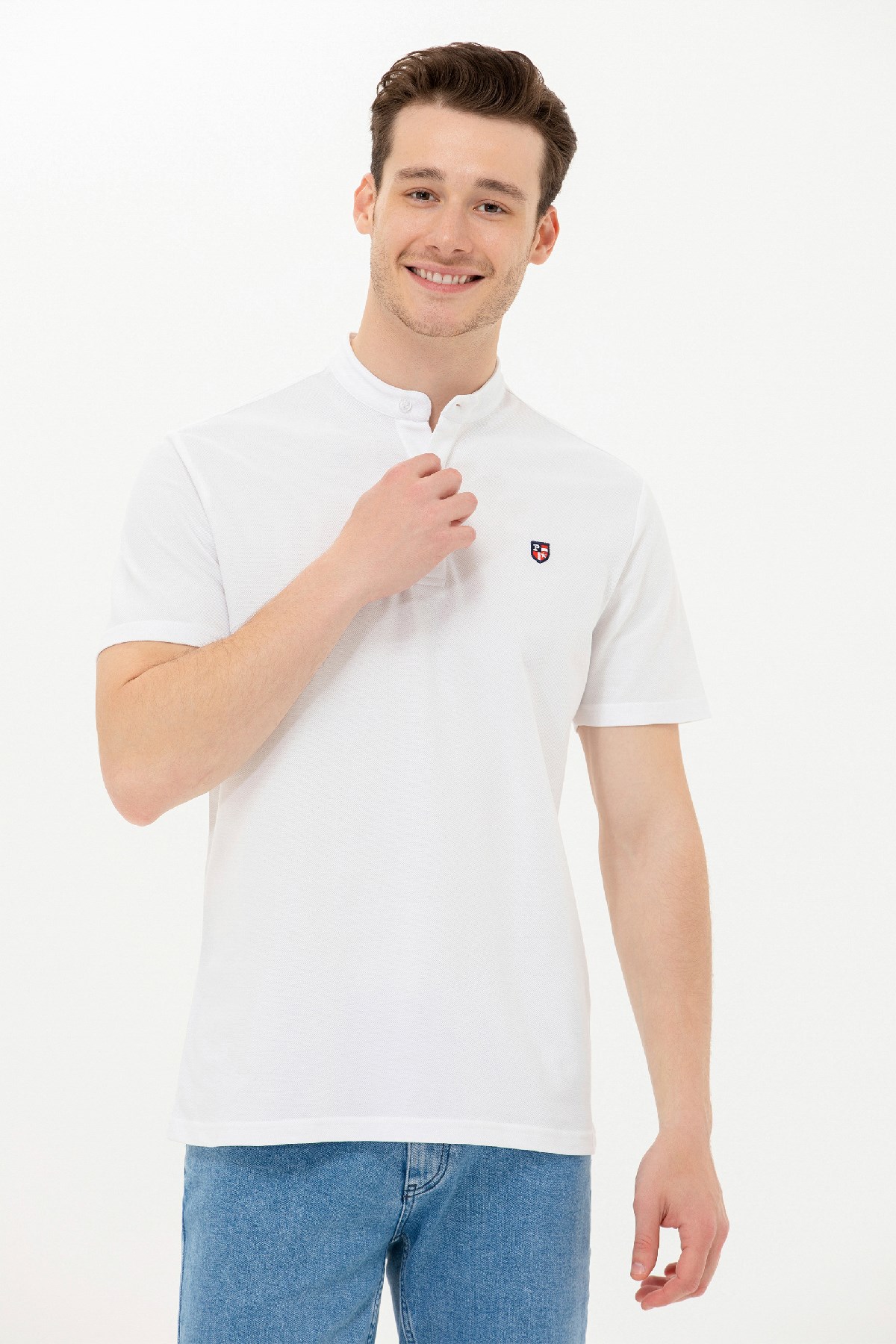 U.S. Polo Assn. Erkek Tişört 50262955-VR013 Beyaz