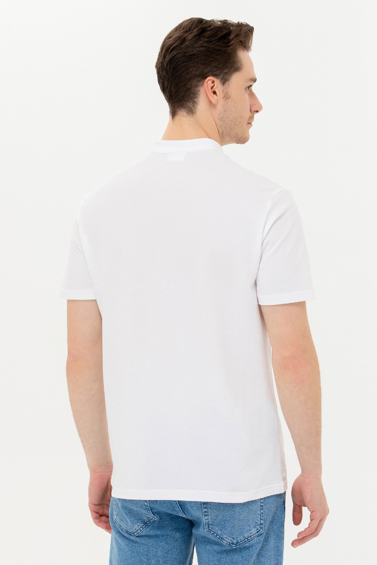 U.S. Polo Assn. Erkek Tişört 50262955-VR013 Beyaz