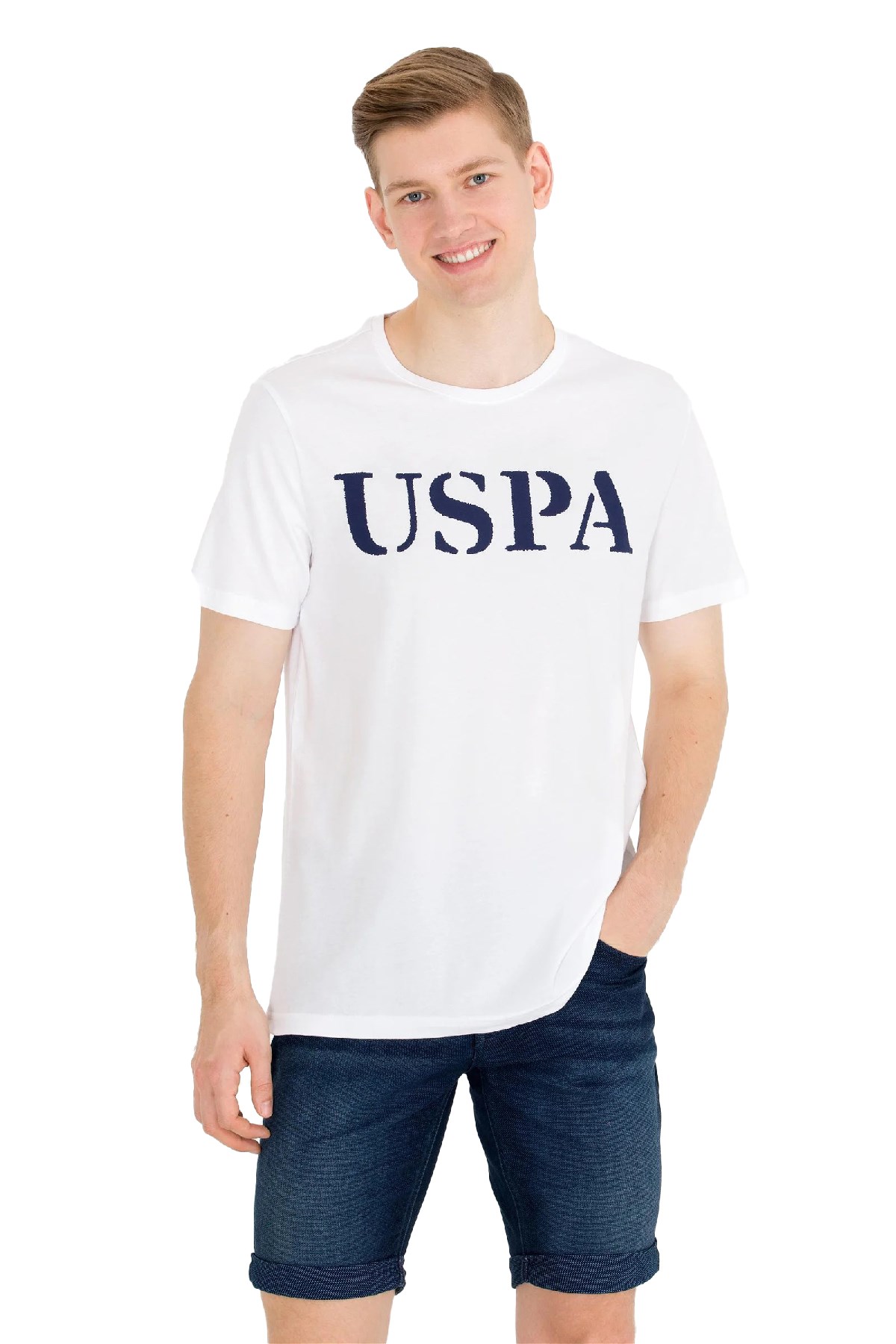 U.S. Polo Assn. Erkek Tişört 50262976-VR013 Beyaz