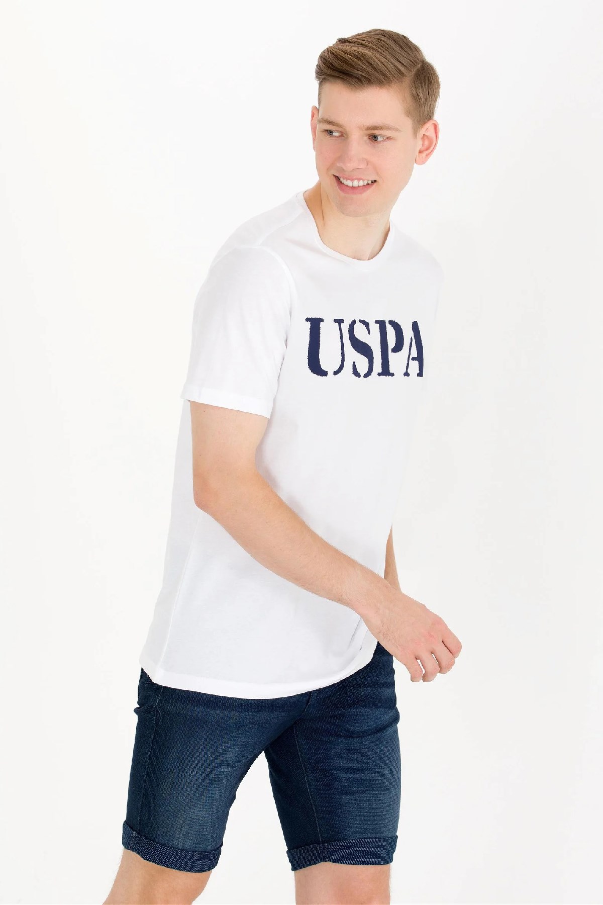 U.S. Polo Assn. Erkek Tişört 50262976-VR013 Beyaz