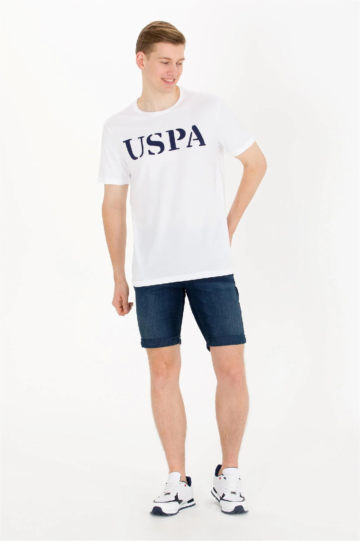 U.S. Polo Assn. Erkek Tişört 50262976-VR013 Beyaz