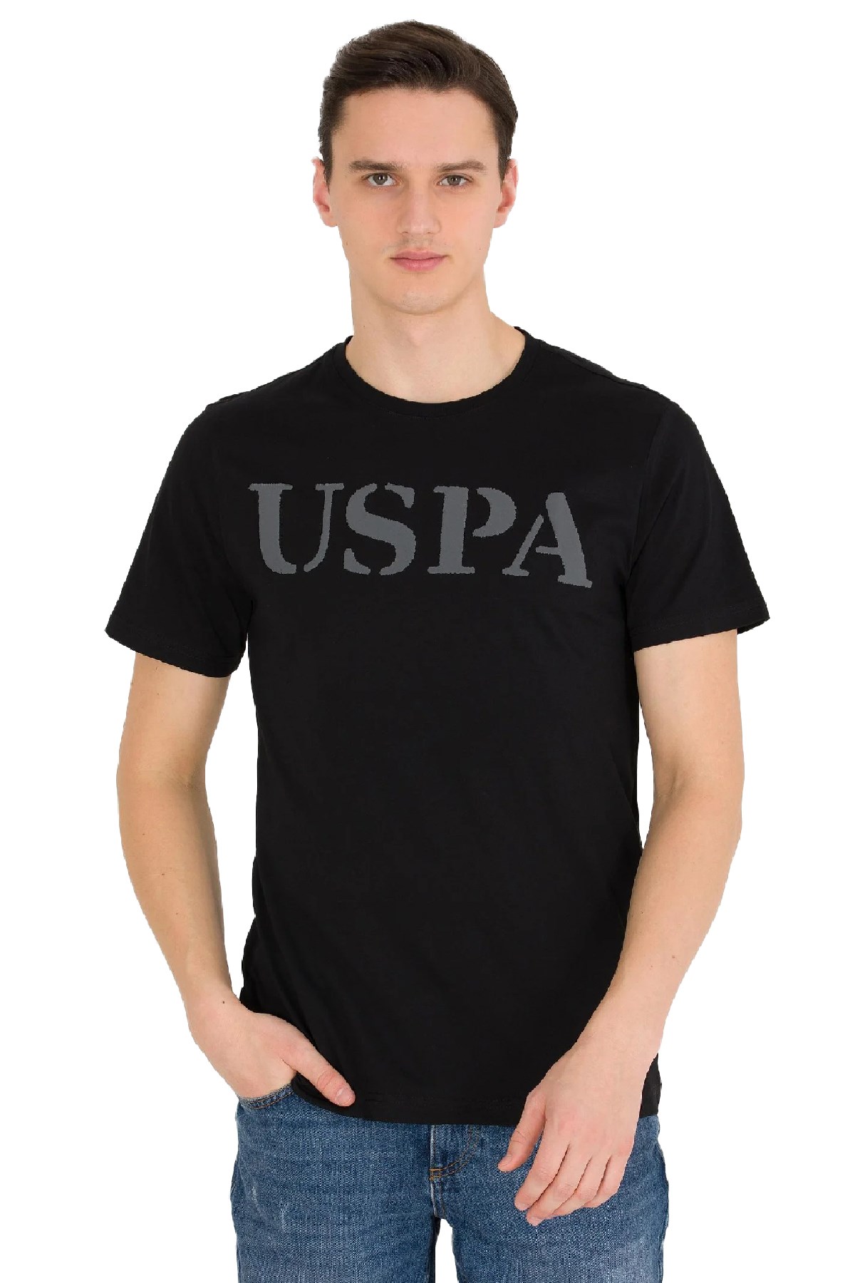 U.S. Polo Assn. Erkek Tişört 50262976-VR046 Siyah