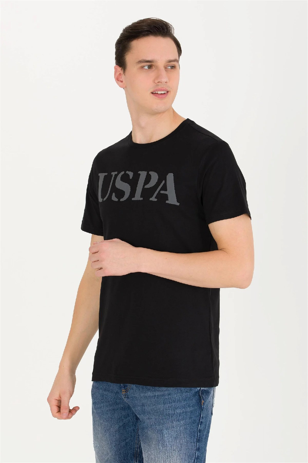 U.S. Polo Assn. Erkek Tişört 50262976-VR046 Siyah