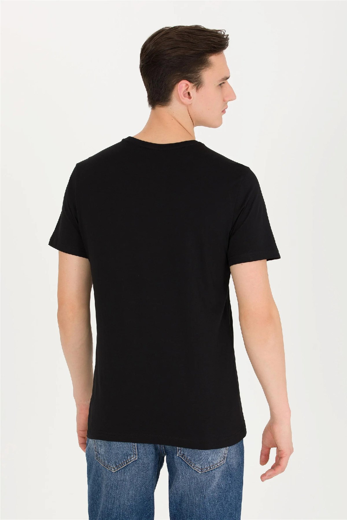 U.S. Polo Assn. Erkek Tişört 50262976-VR046 Siyah