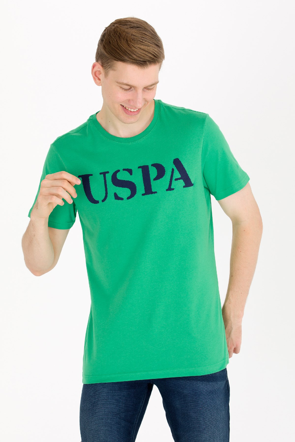 U.S. Polo Assn. Erkek Tişört 50262976-VR054 Yeşil