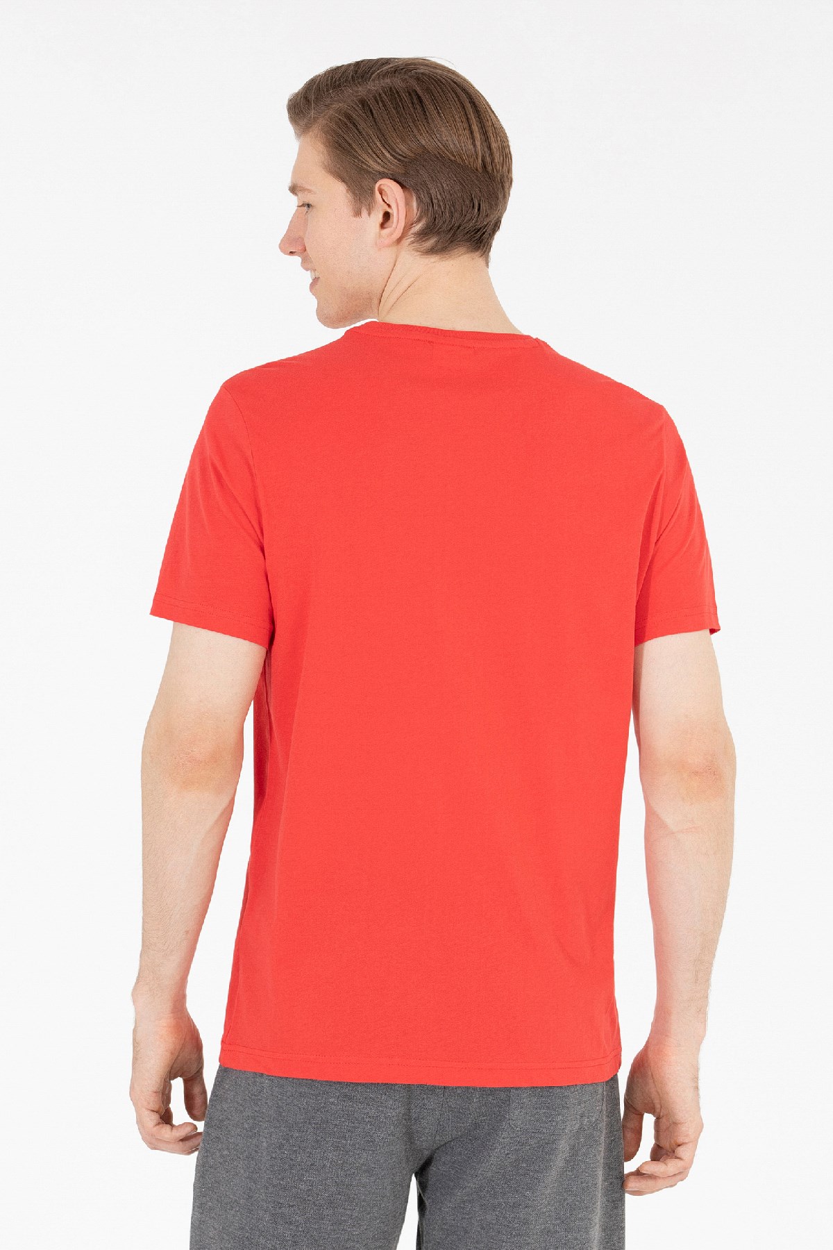 U.S. Polo Assn. Erkek Tişört 50262976-VR171 Kırmızı