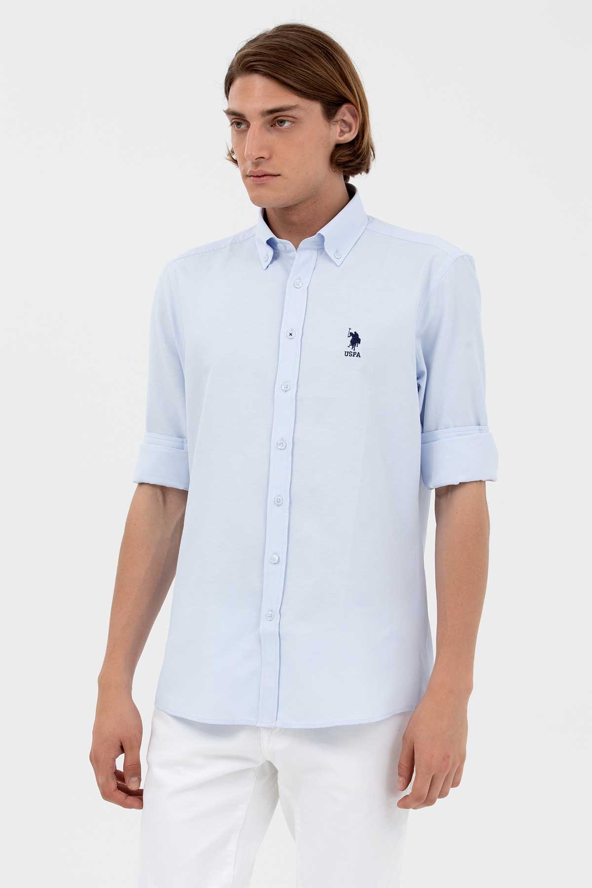 U.S. Polo Assn. Erkek Gömlek 50262980-VR003 Mavi