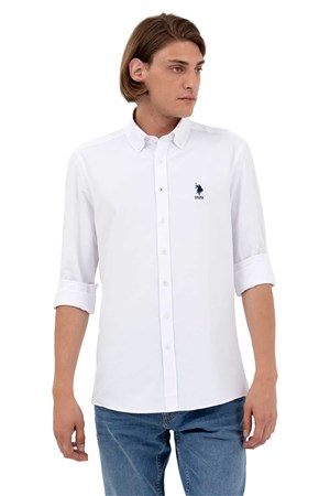 U.S. Polo Assn. Erkek Gömlek 50262980-VR013 Beyaz