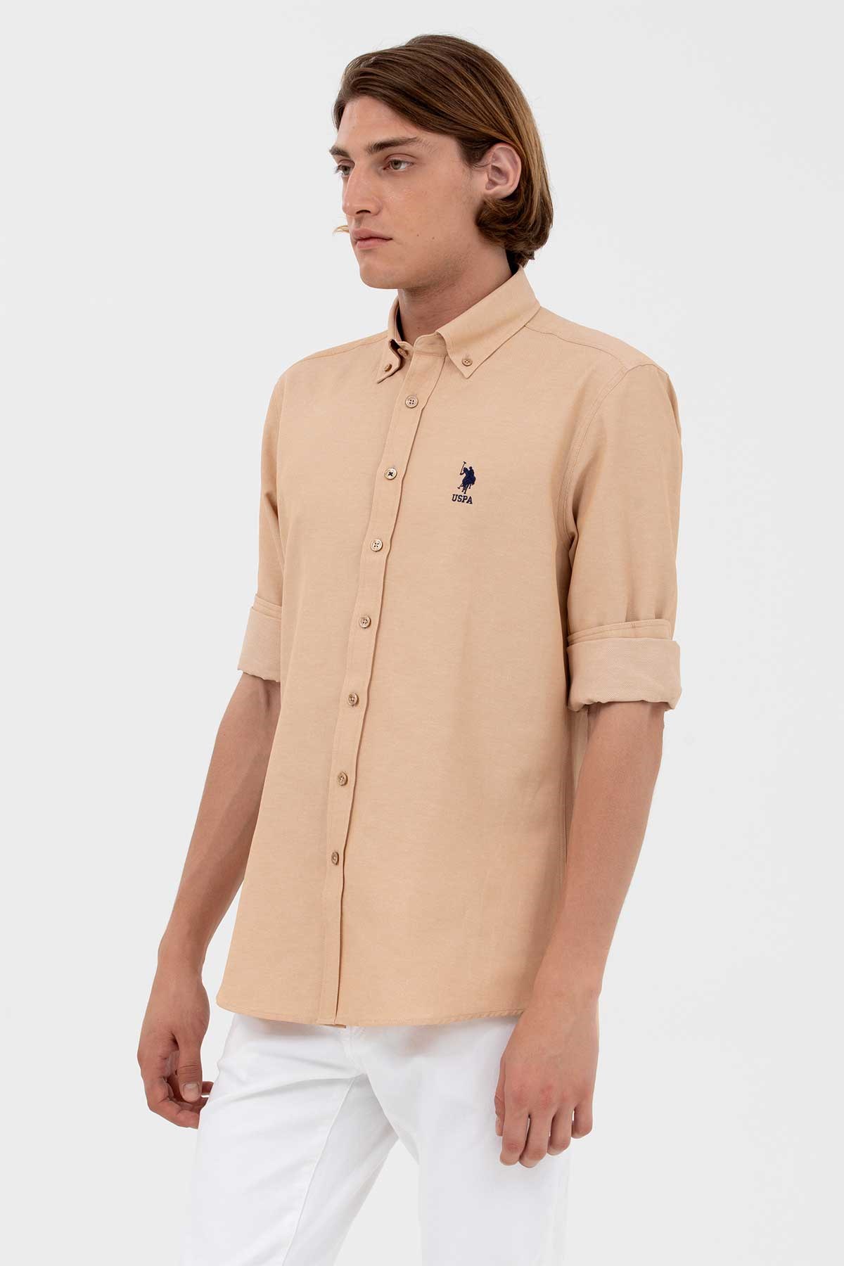 U.S. Polo Assn. Erkek Gömlek 50262980-VR015 Kahverengi