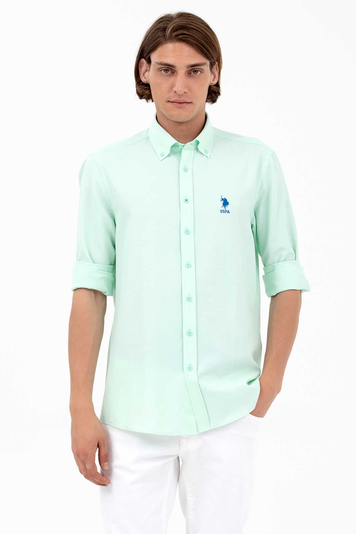 U.S. Polo Assn. Erkek Gömlek 50262980-VR083 Mavi