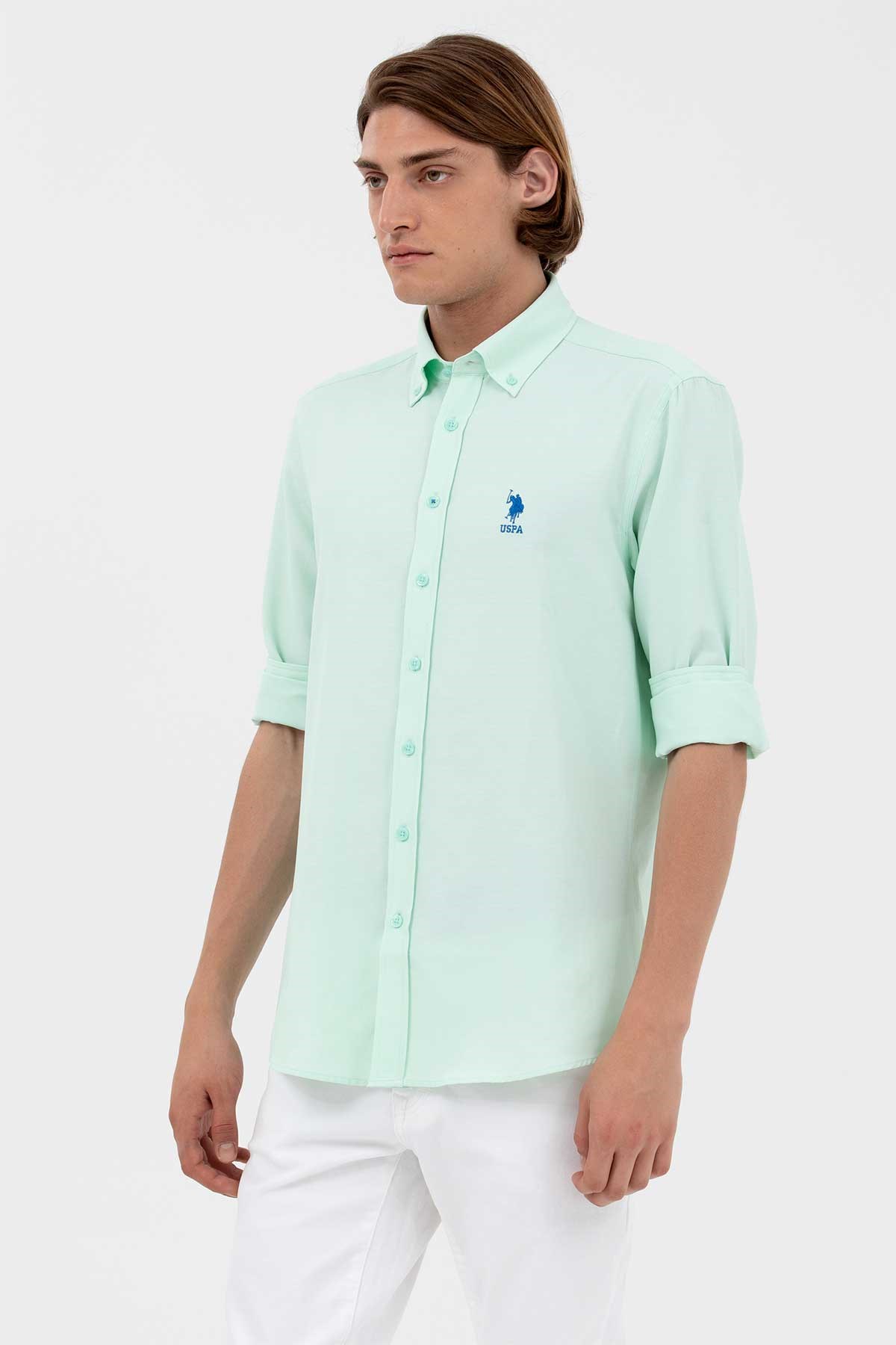 U.S. Polo Assn. Erkek Gömlek 50262980-VR083 Mavi