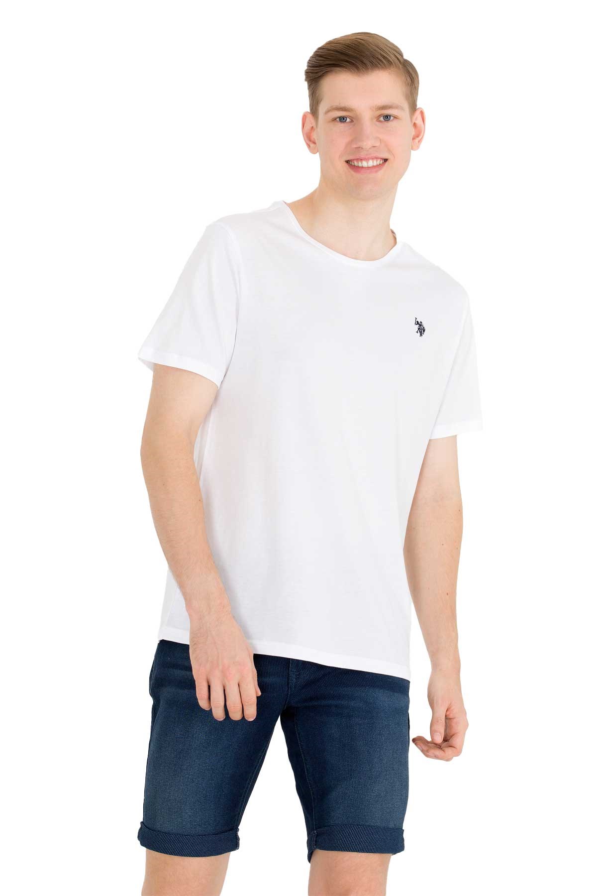 U.S. Polo Assn. Erkek Tişört 50263026-VR013 Beyaz
