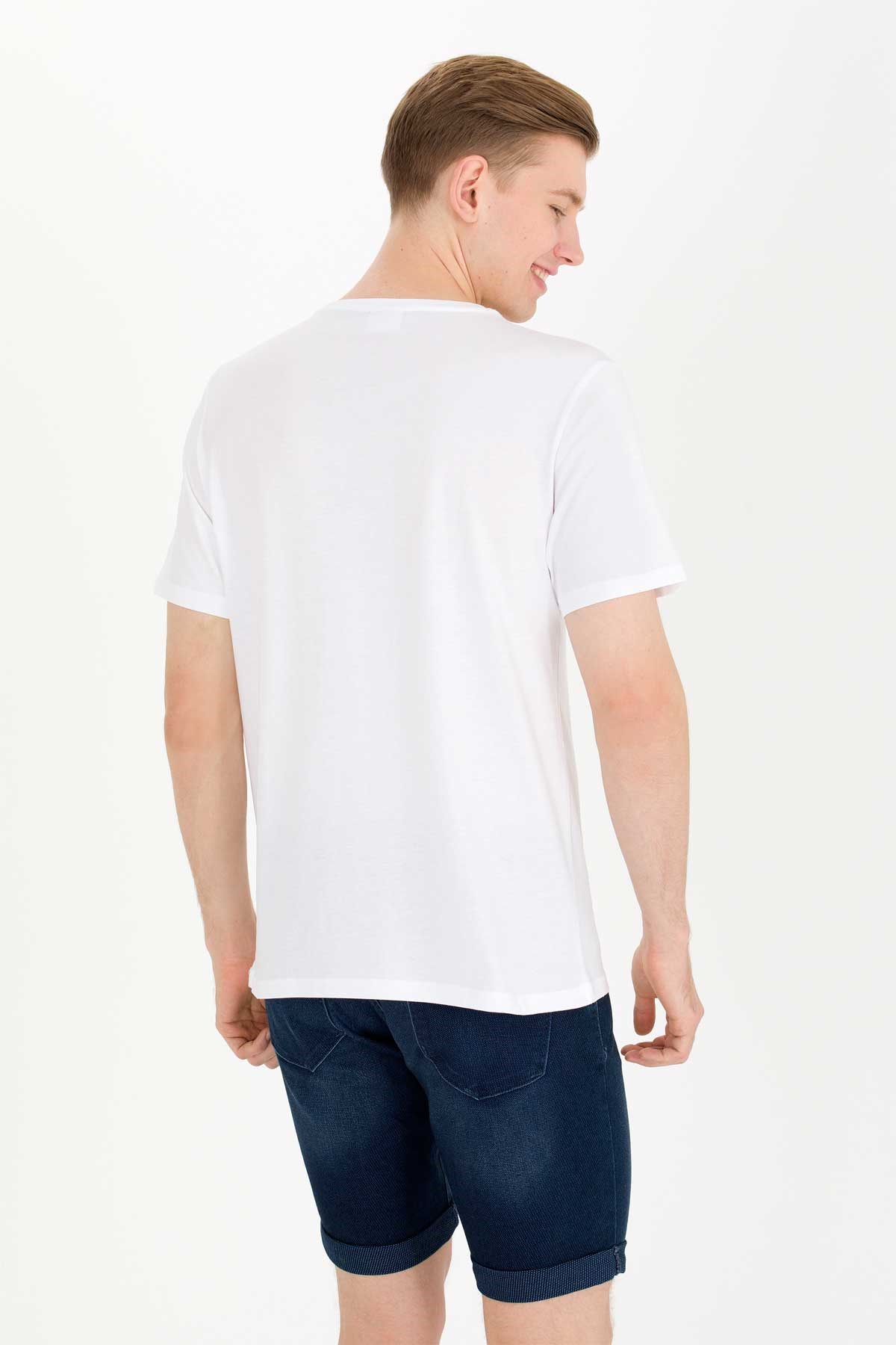 U.S. Polo Assn. Erkek Tişört 50263026-VR013 Beyaz
