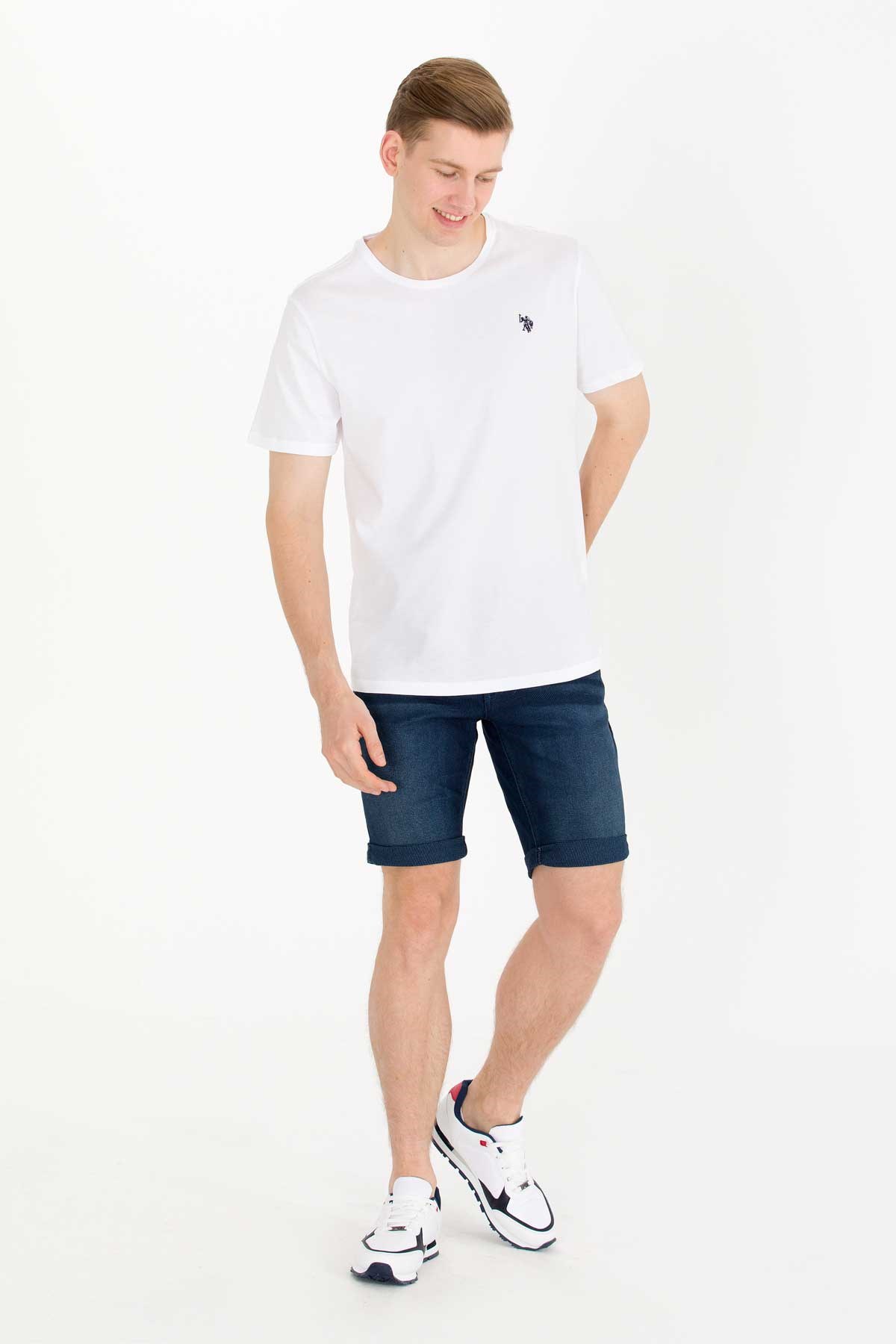 U.S. Polo Assn. Erkek Tişört 50263026-VR013 Beyaz