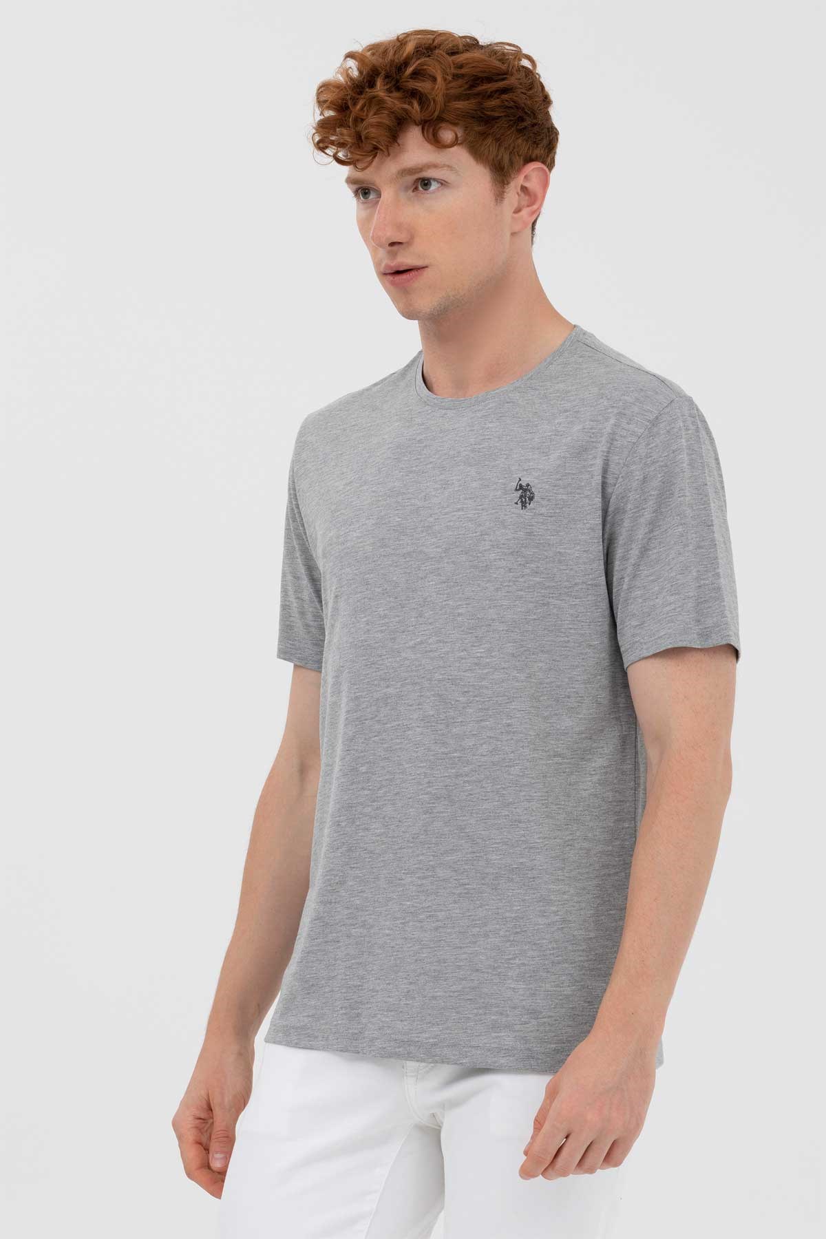 U.S. Polo Assn. Erkek Tişört 50263026-VR086 Gri