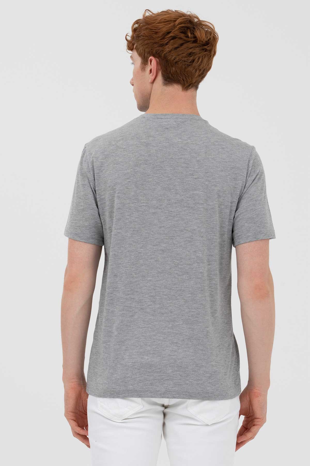 U.S. Polo Assn. Erkek Tişört 50263026-VR086 Gri