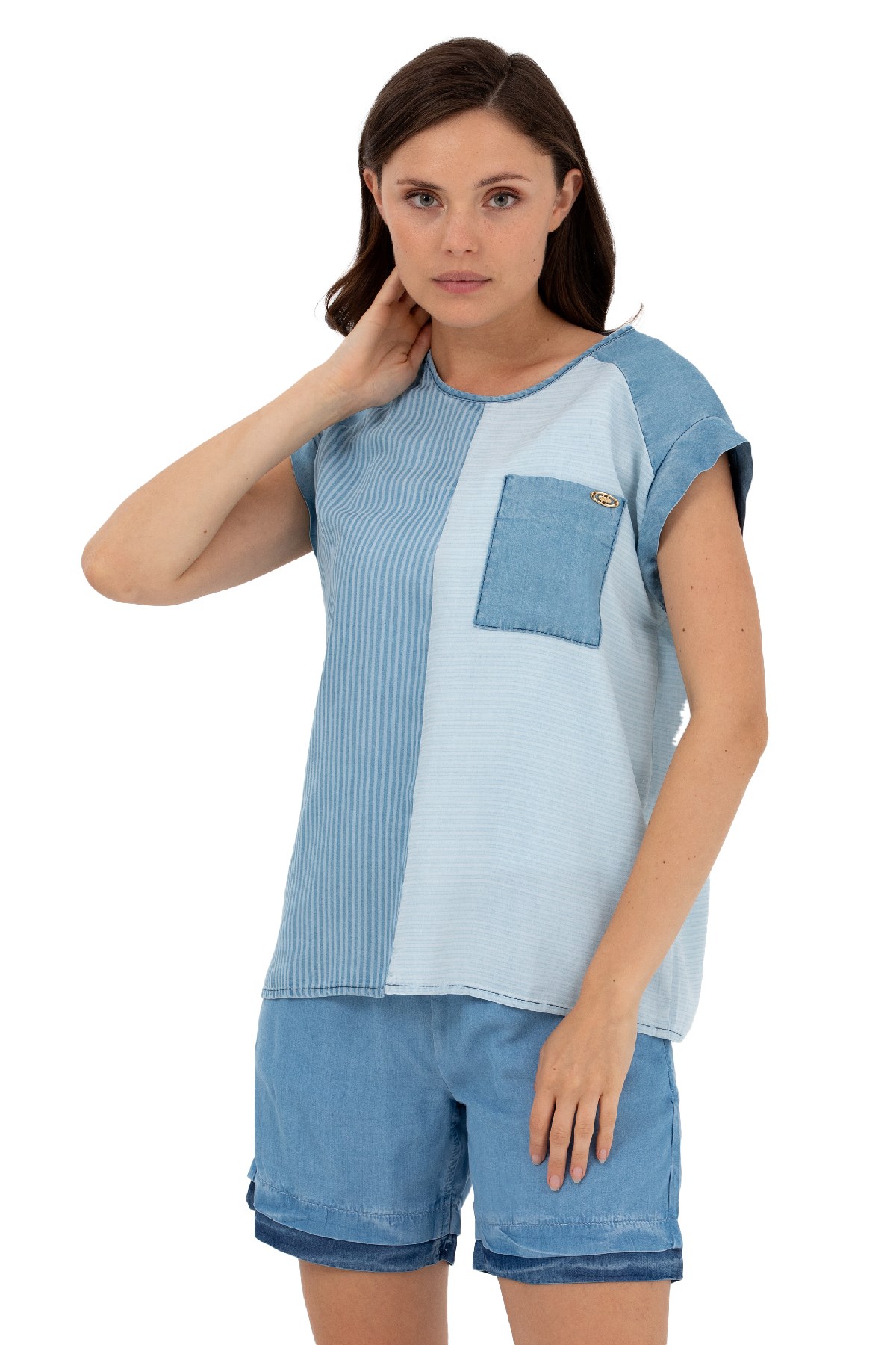 U.S. Polo Assn. Kadın Gömlek 50263030-DN0022 Mavi