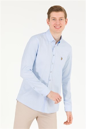U.S. Polo Assn. Erkek Gömlek 50263099-VR003 Mavi