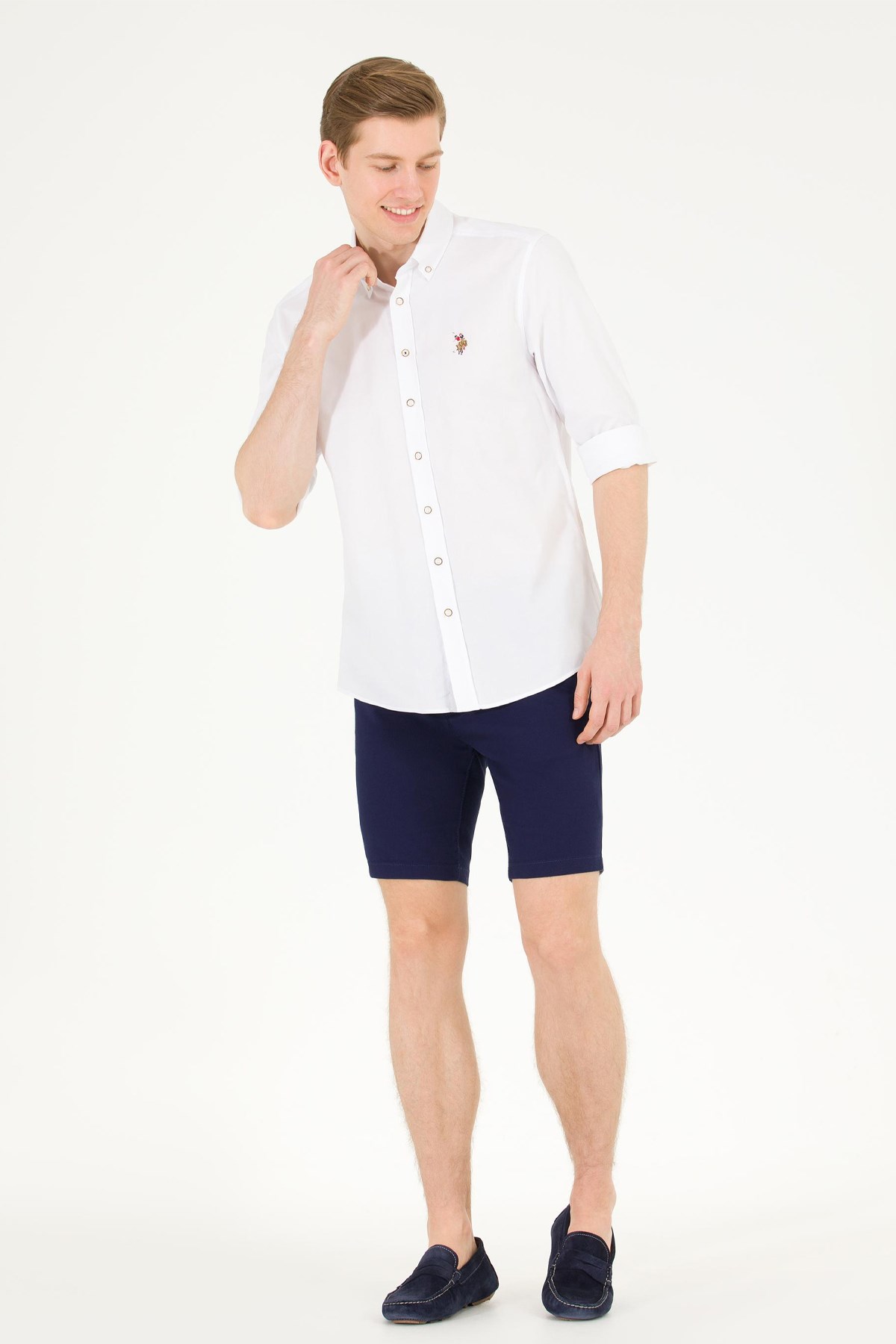 U.S. Polo Assn. Erkek Gömlek 50263099-VR013 Beyaz
