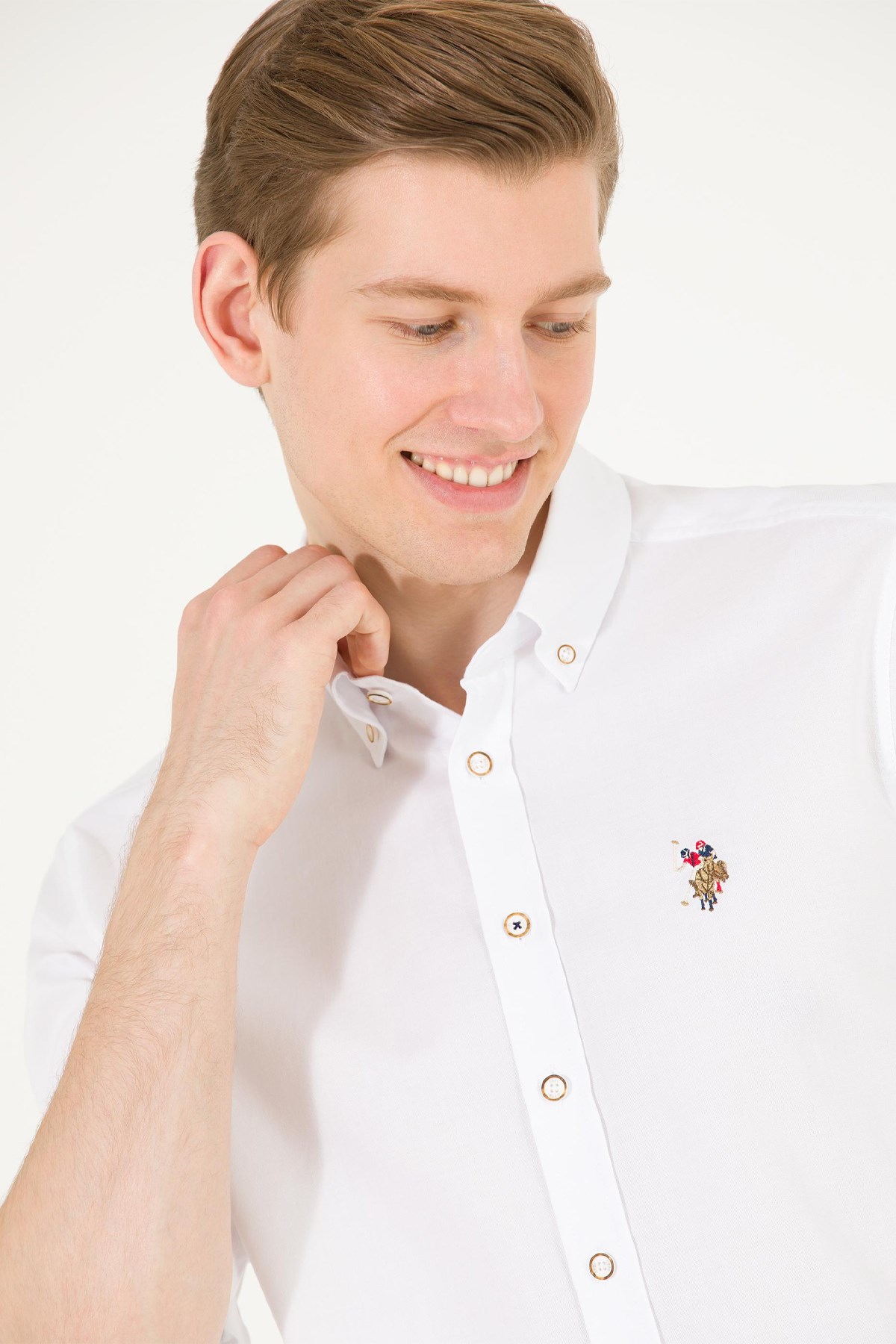U.S. Polo Assn. Erkek Gömlek 50263099-VR013 Beyaz
