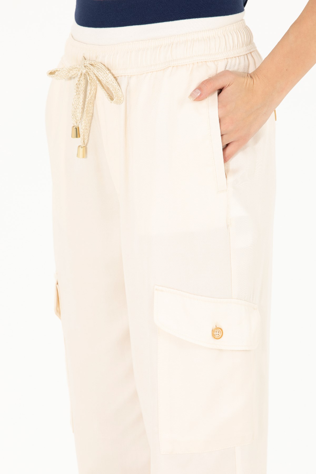 U.S. Polo Assn. Kadın Pantolon 50263193-VR071 Bej