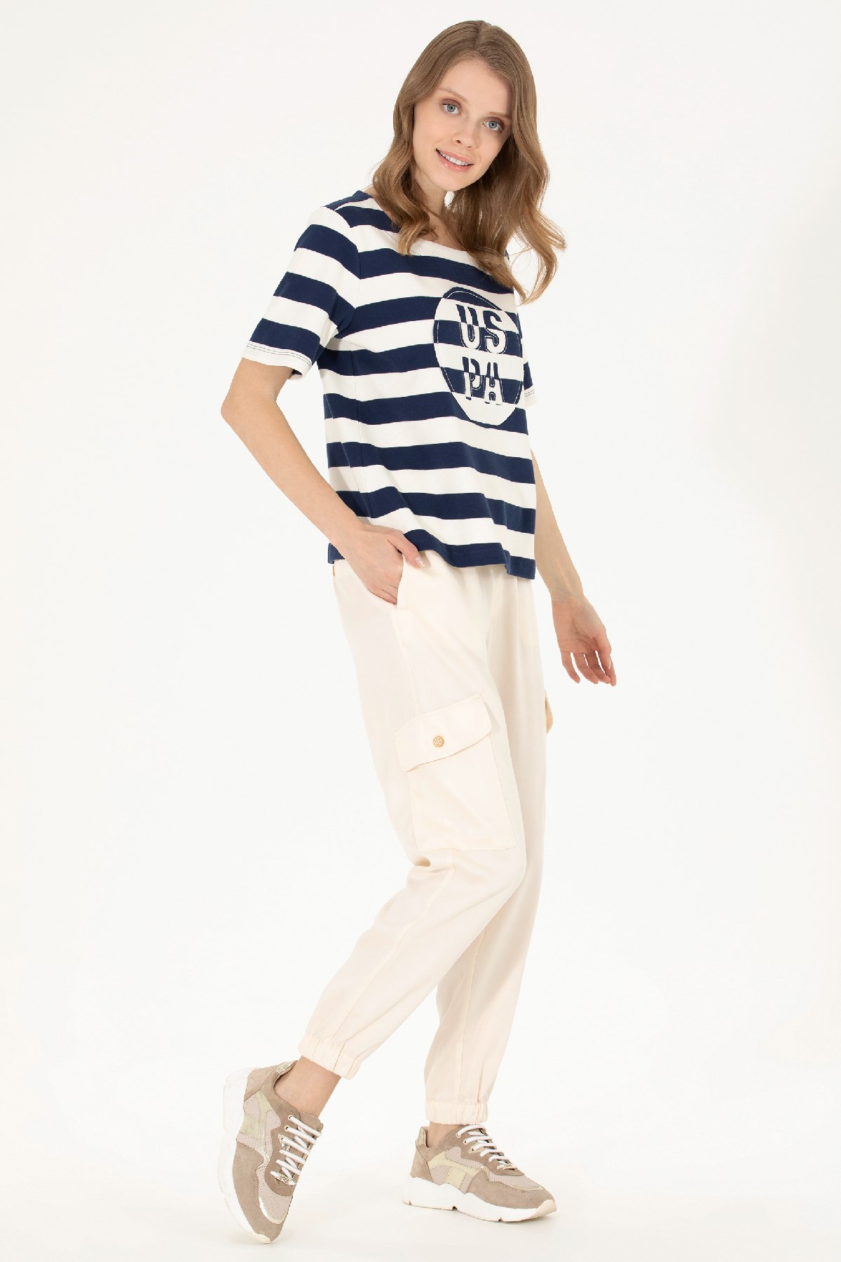 U.S. Polo Assn. Kadın Pantolon 50263193-VR071 Bej