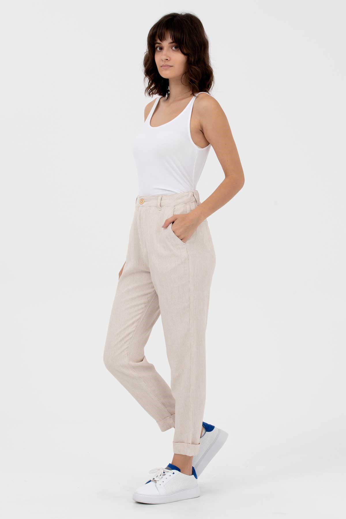 U.S. Polo Assn. Kadın Pantolon 50263202-VR085 Bej