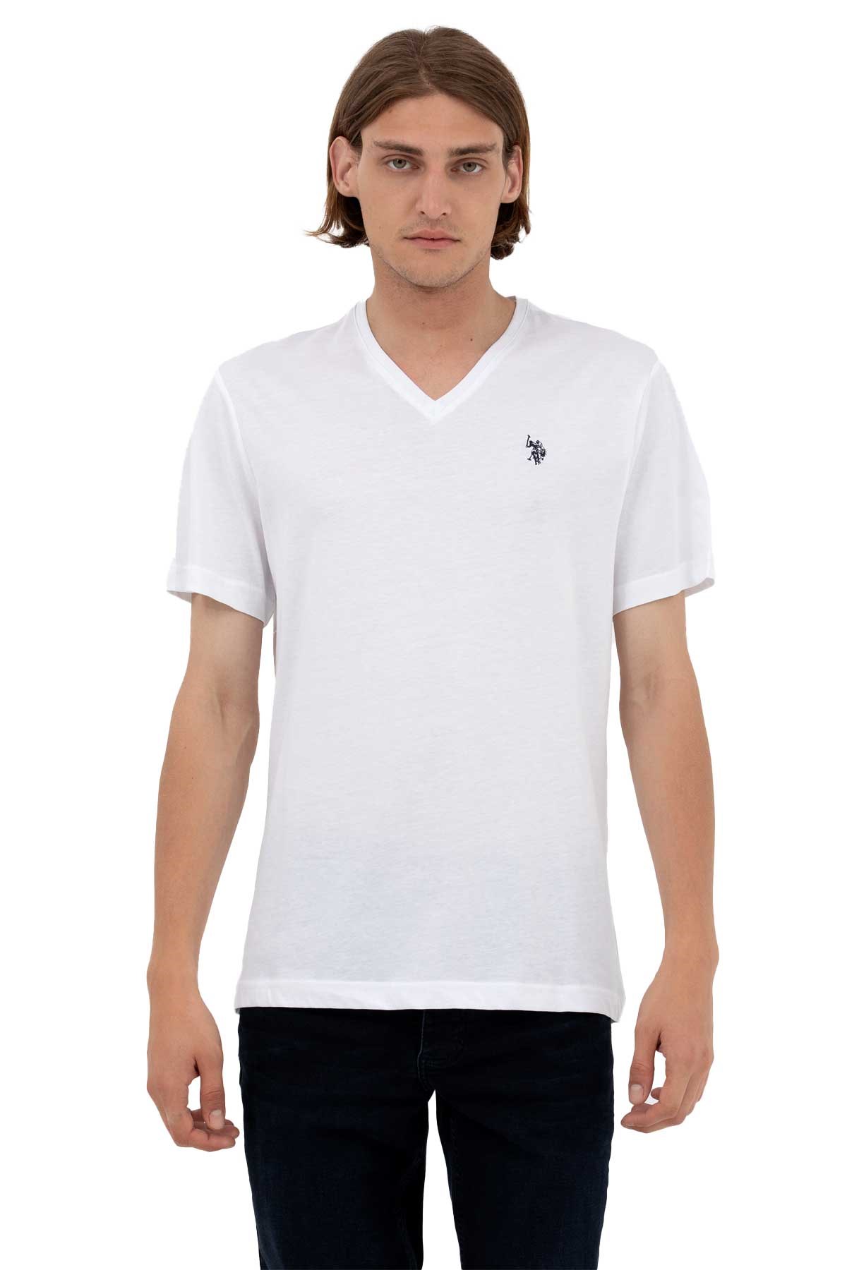 Us. Polo Assn. Erkek Tişört 50263203008-VR013 Beyaz