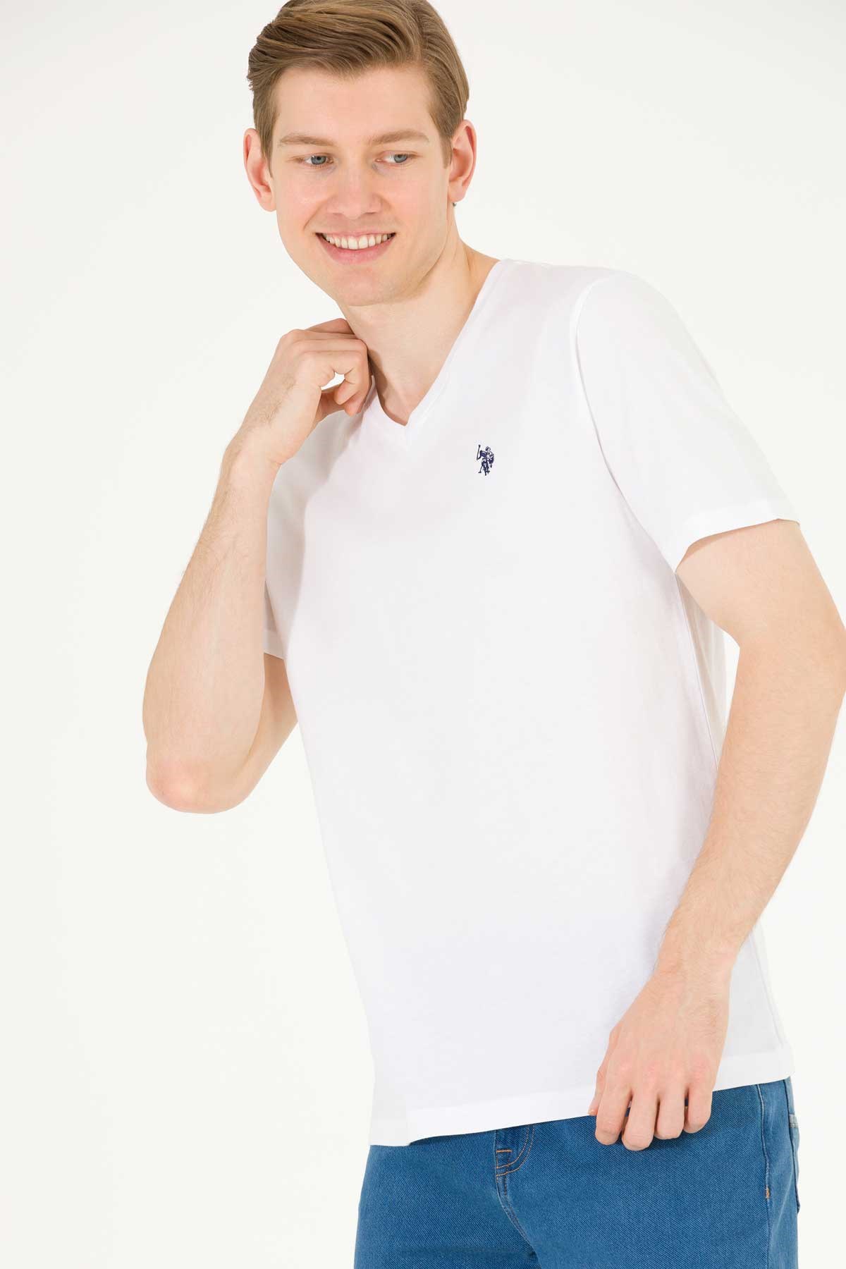 Us. Polo Assn. Erkek Tişört 50263203008-VR013 Beyaz
