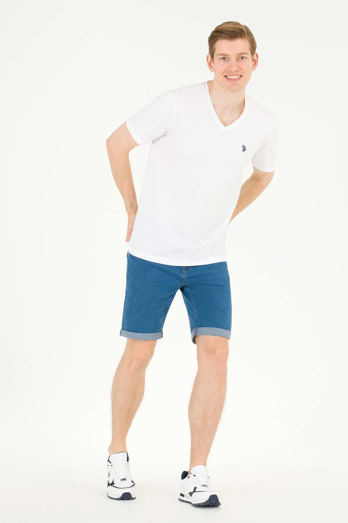Us. Polo Assn. Erkek Tişört 50263203008-VR013 Beyaz