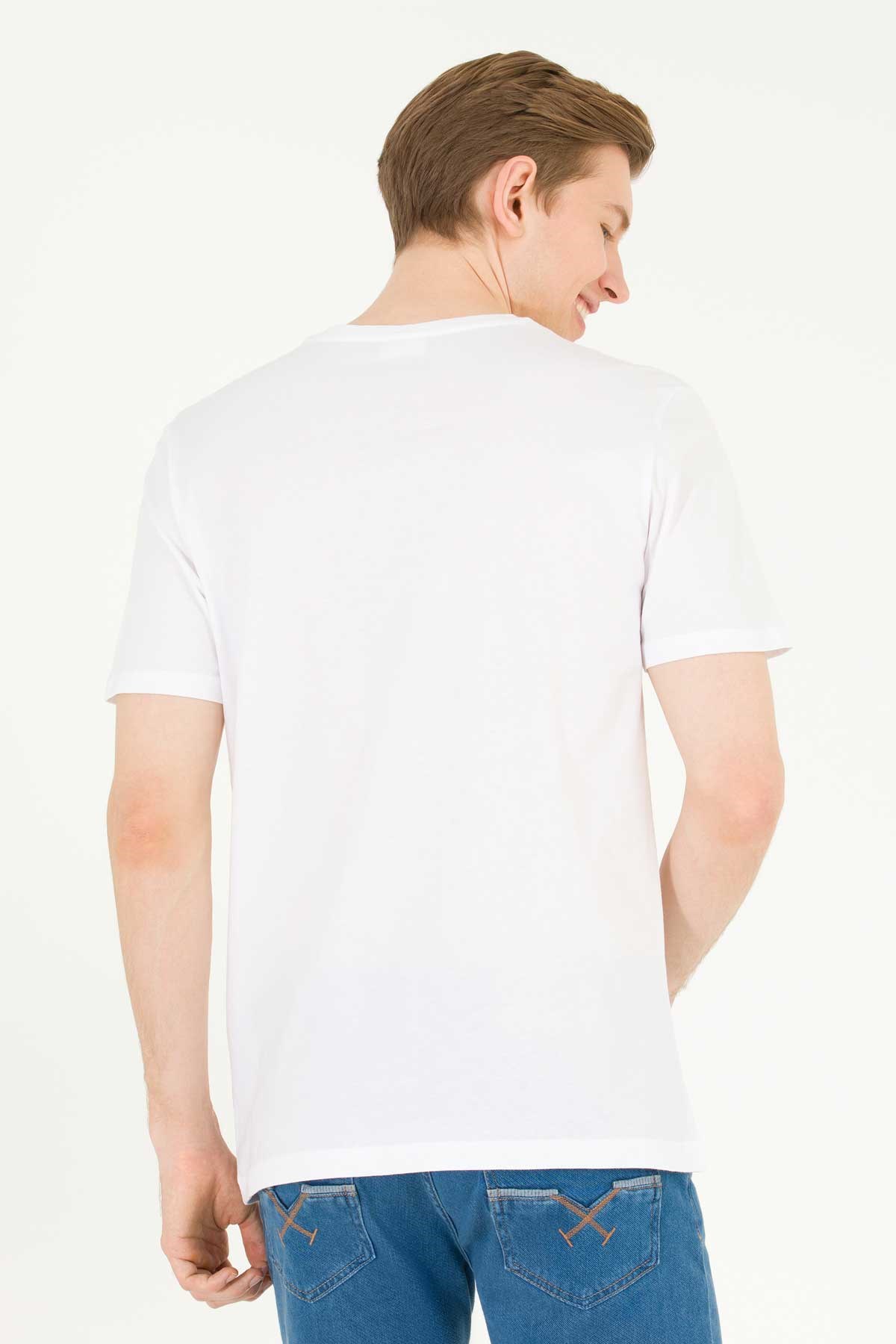 Us. Polo Assn. Erkek Tişört 50263203008-VR013 Beyaz