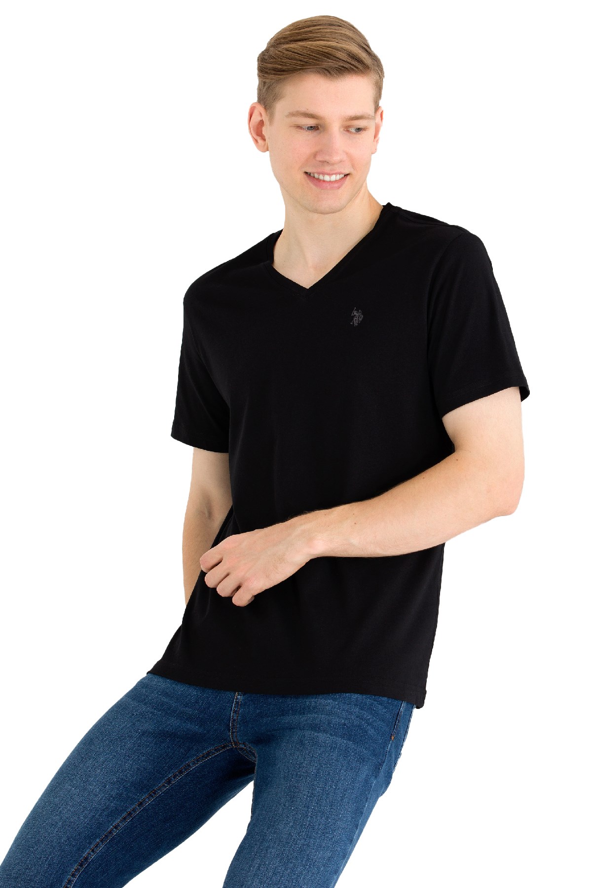 Us. Polo Assn. Erkek Tişört 50263203013-VR046 Siyah