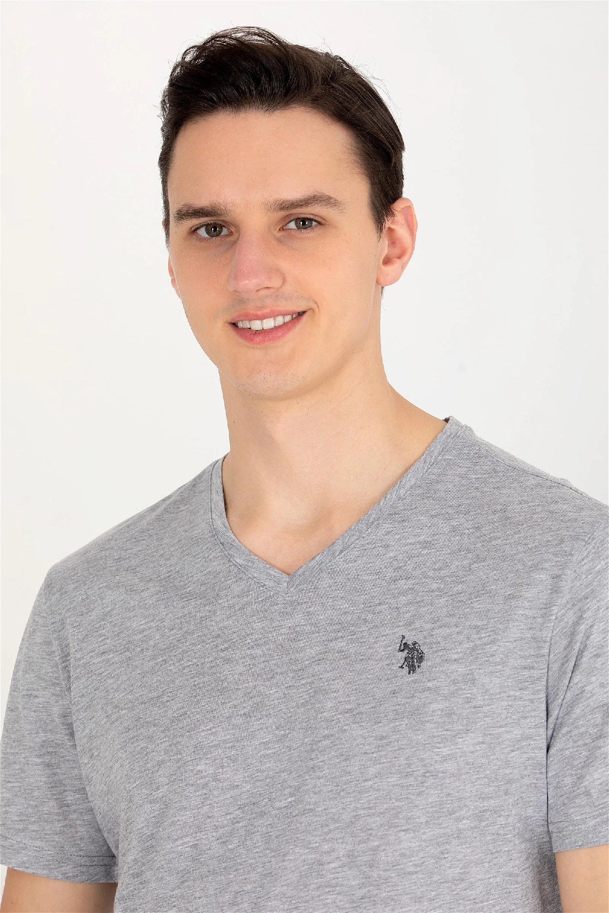 U.S. Polo Assn. Erkek Tişört 50263203-VR086 Gri