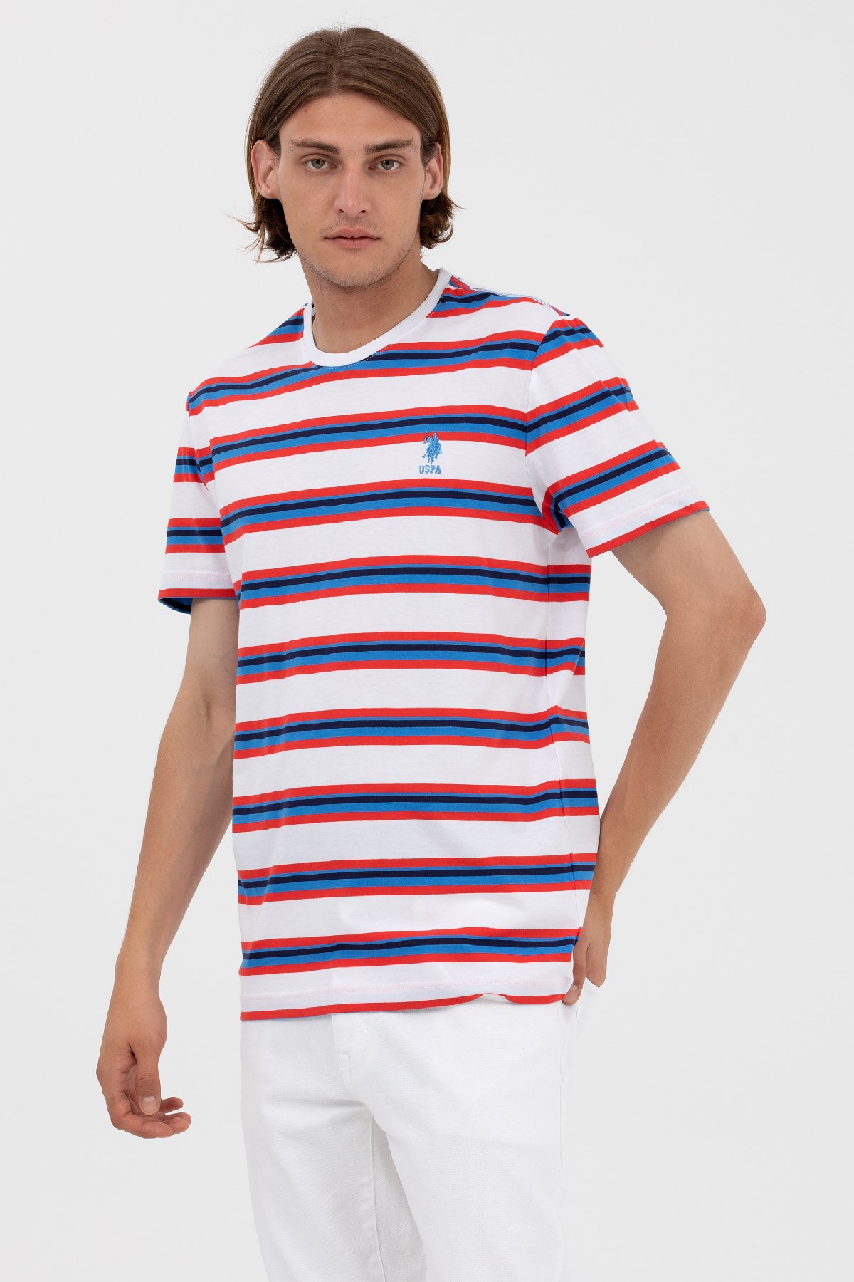 U.S. Polo Assn. Erkek Tişört 50263261-VR013 Beyaz