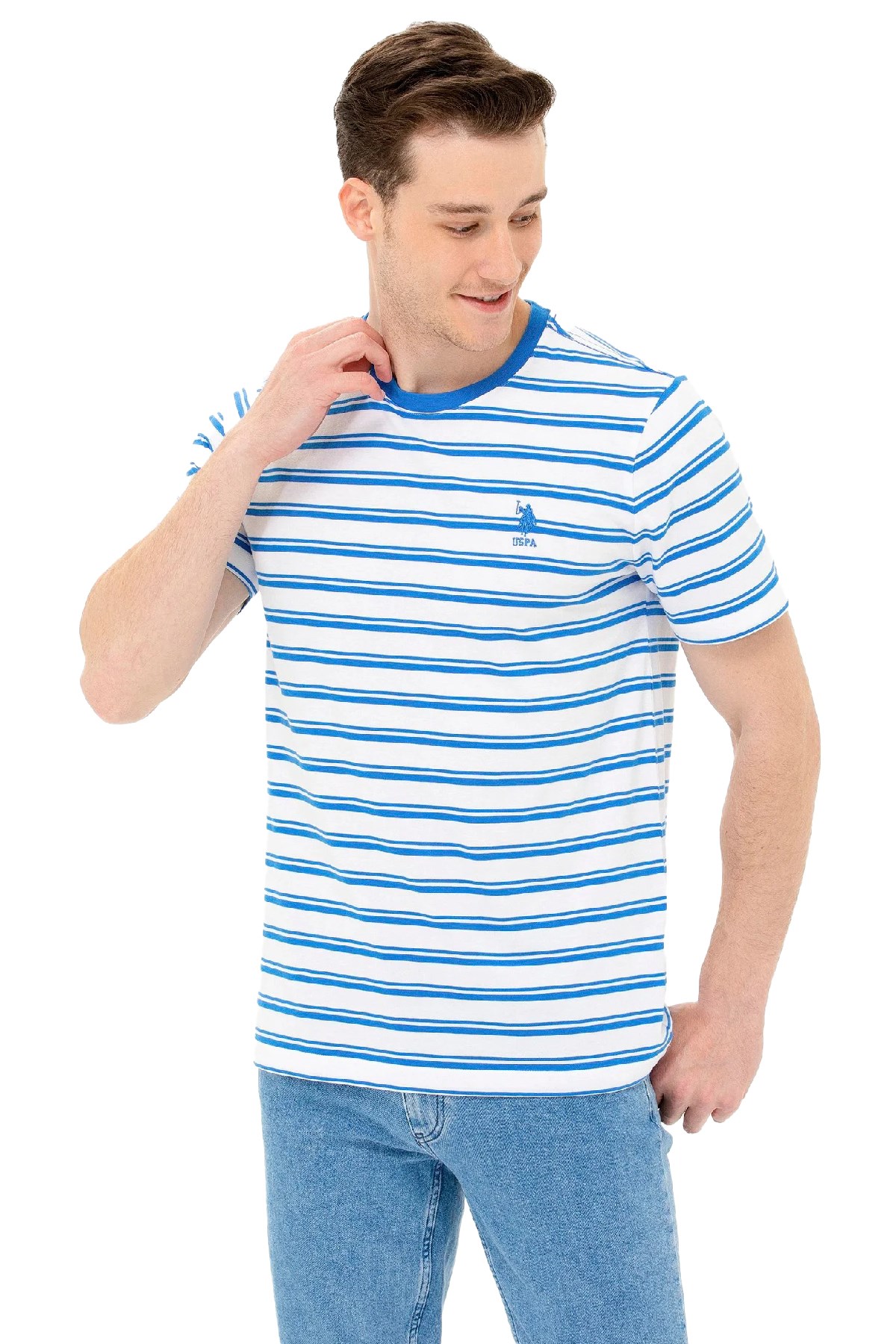 U.S. Polo Assn. Erkek Tişört 50263265-VR045 Mavi