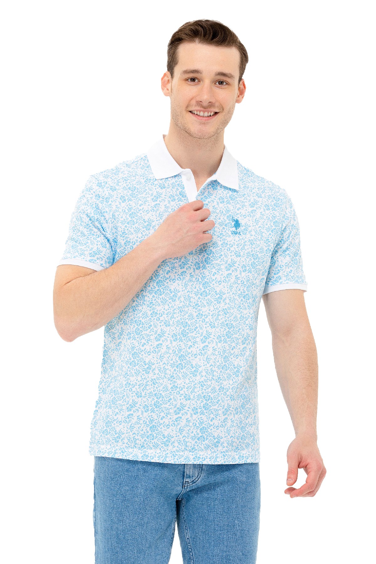 U.S. Polo Assn. Erkek Tişört 50263268-VR093 Mavi