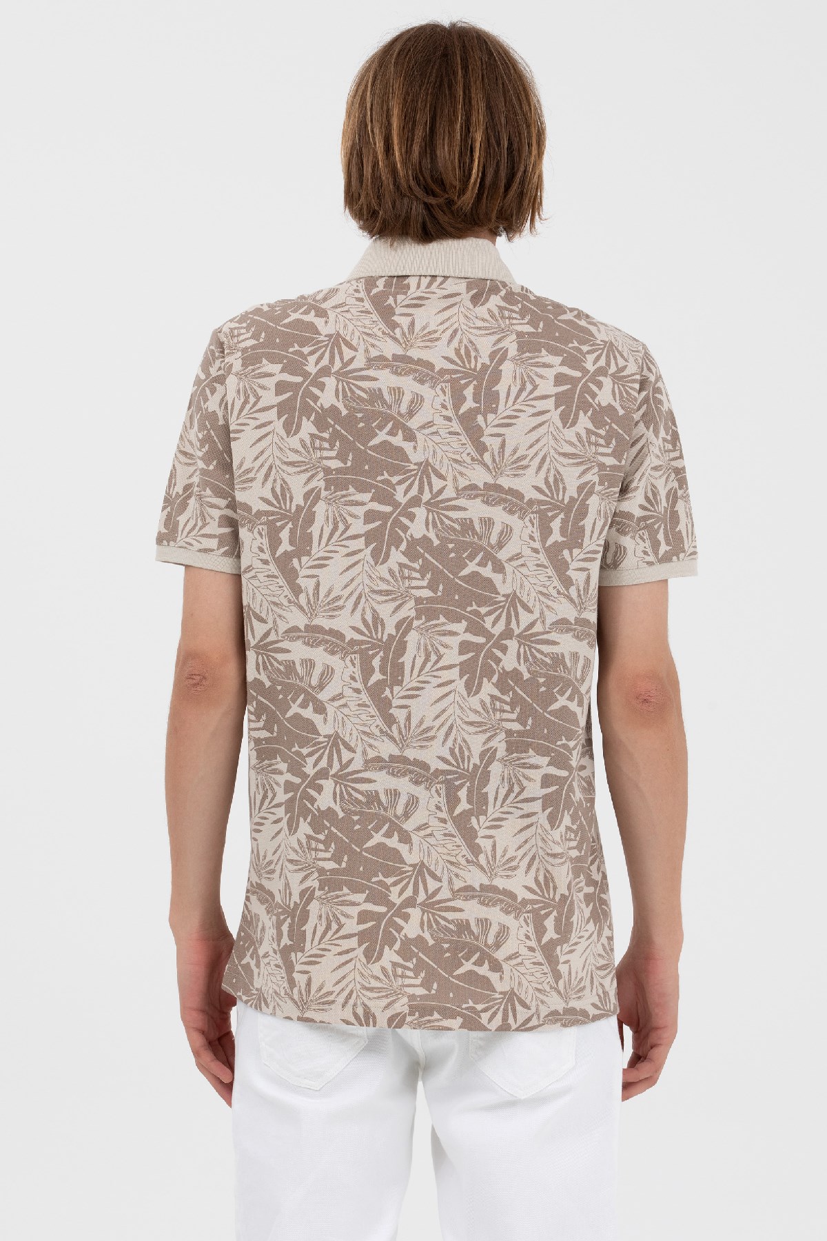 U.S. Polo Assn. Erkek Tişört 50263270-VR049 Bej