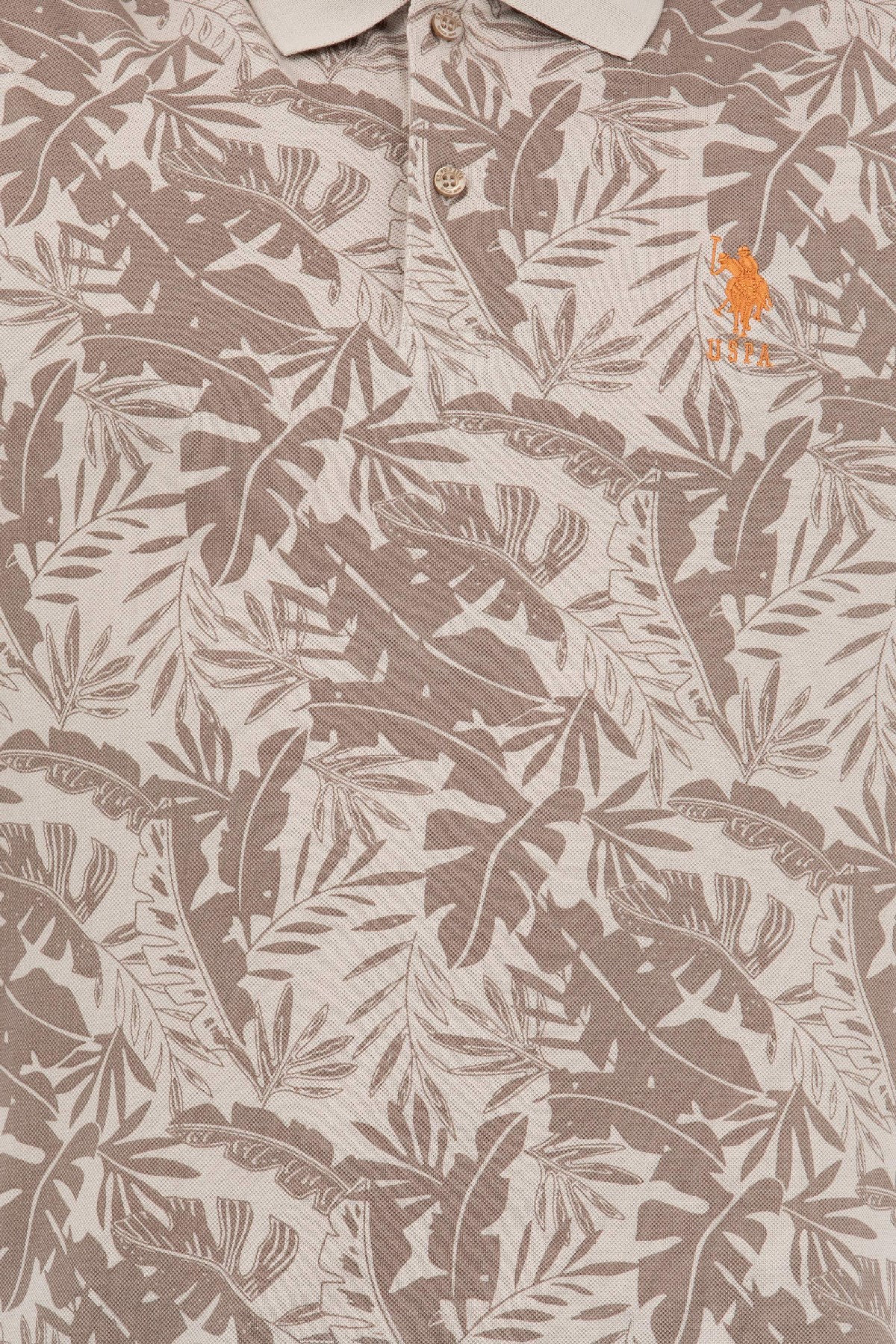 U.S. Polo Assn. Erkek Tişört 50263270-VR049 Bej