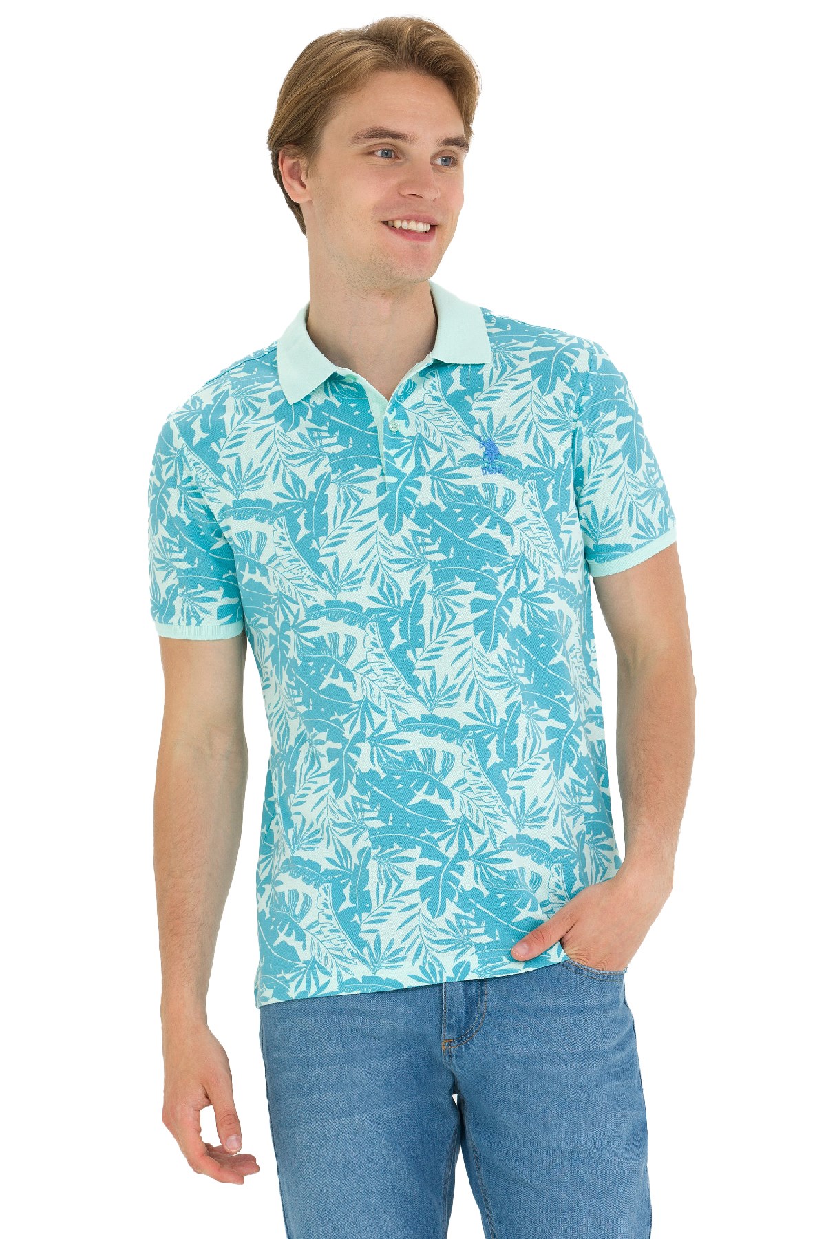 U.S. Polo Assn. Erkek Tişört 50263270-VR083 Mavi