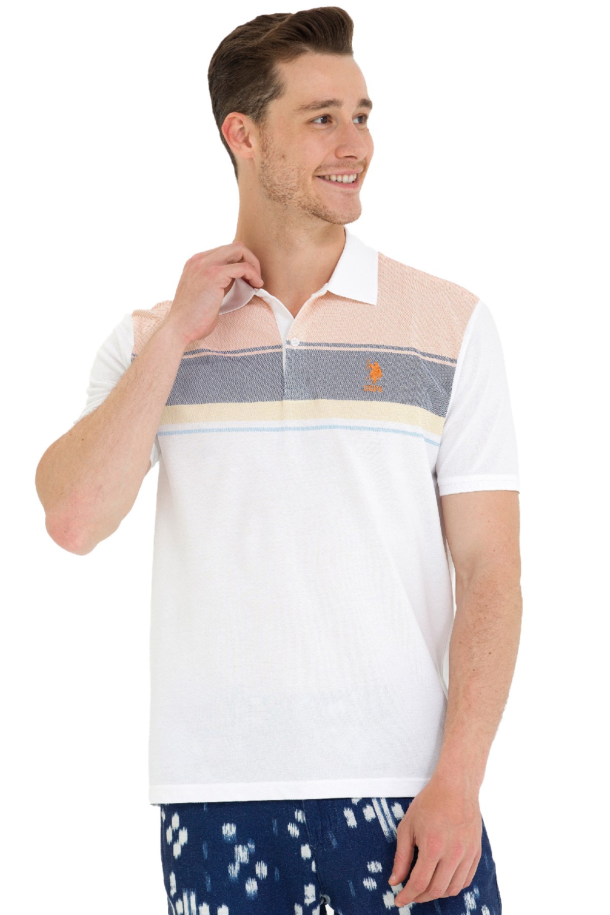 U.S. Polo Assn. Erkek Tişört 50263279-VR031 Turuncu