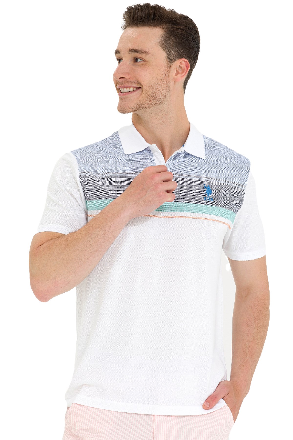 U.S. Polo Assn. Erkek Tişört 50263279-VR045 Mavi