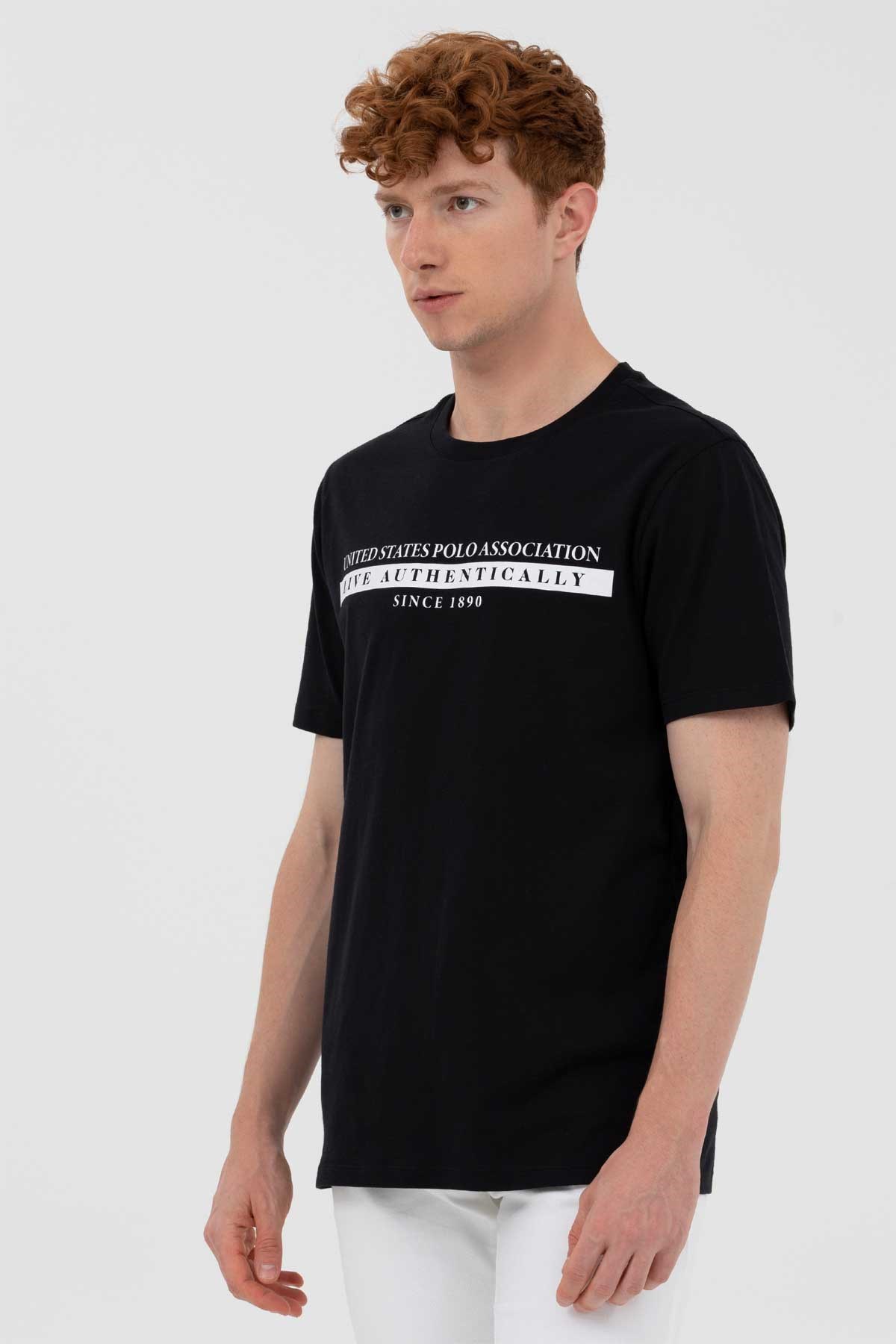 U.S. Polo Assn. Erkek Tişört 50263284-VR046 Siyah