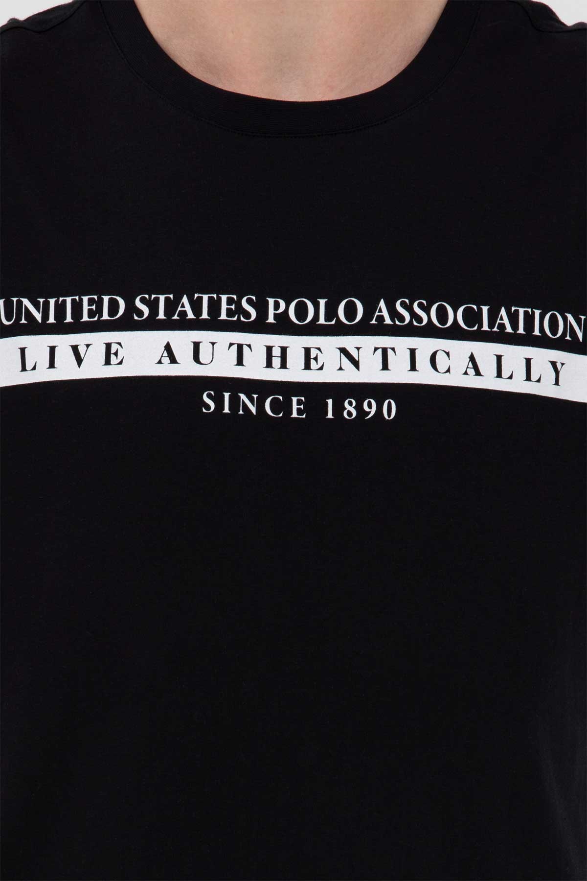 U.S. Polo Assn. Erkek Tişört 50263284-VR046 Siyah