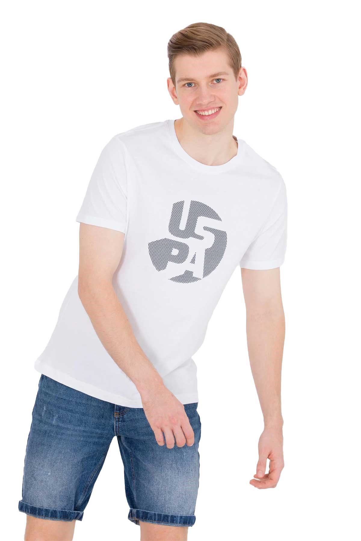 U.S. Polo Assn. Erkek Tişört 50263323-VR013 Beyaz