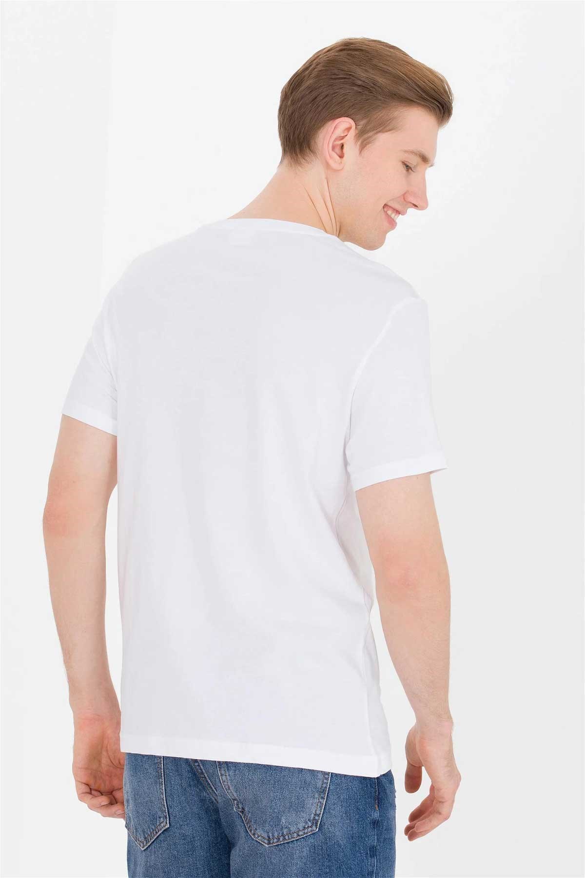 U.S. Polo Assn. Erkek Tişört 50263323-VR013 Beyaz