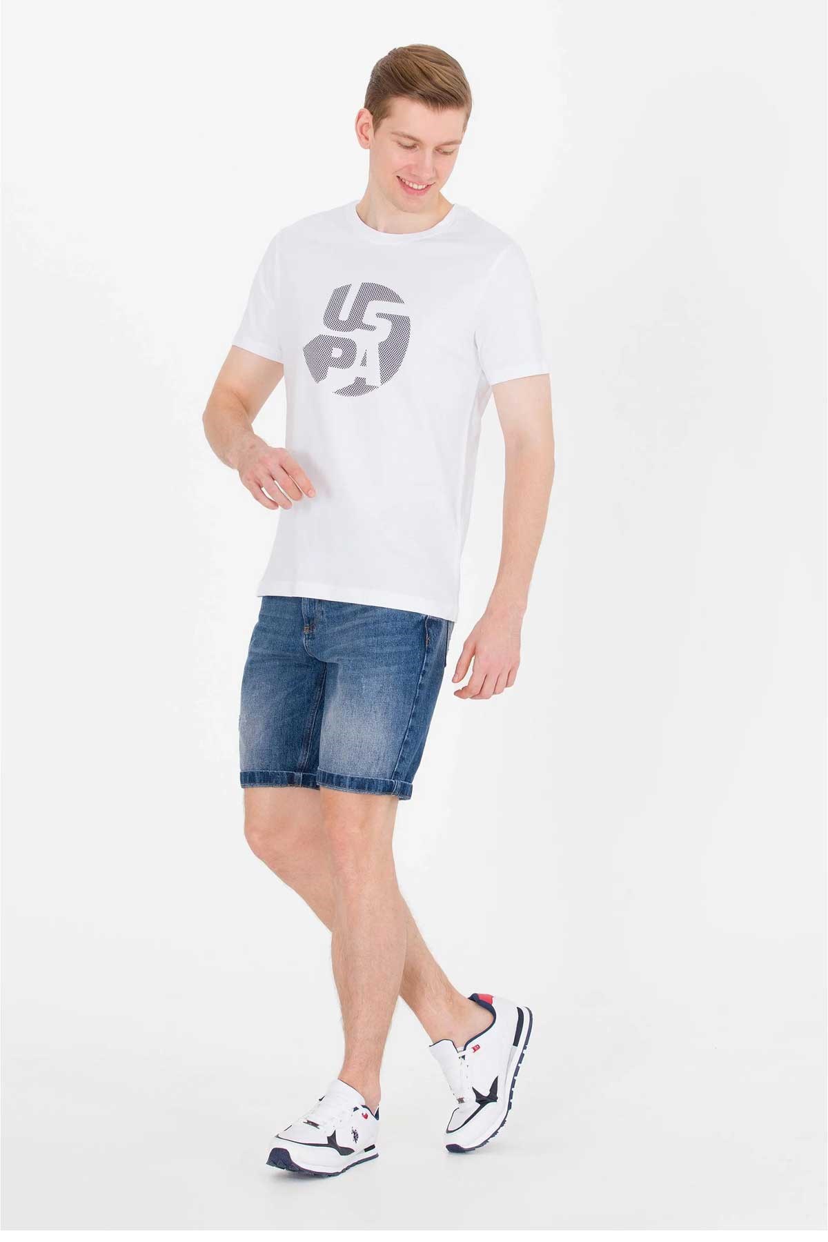 U.S. Polo Assn. Erkek Tişört 50263323-VR013 Beyaz