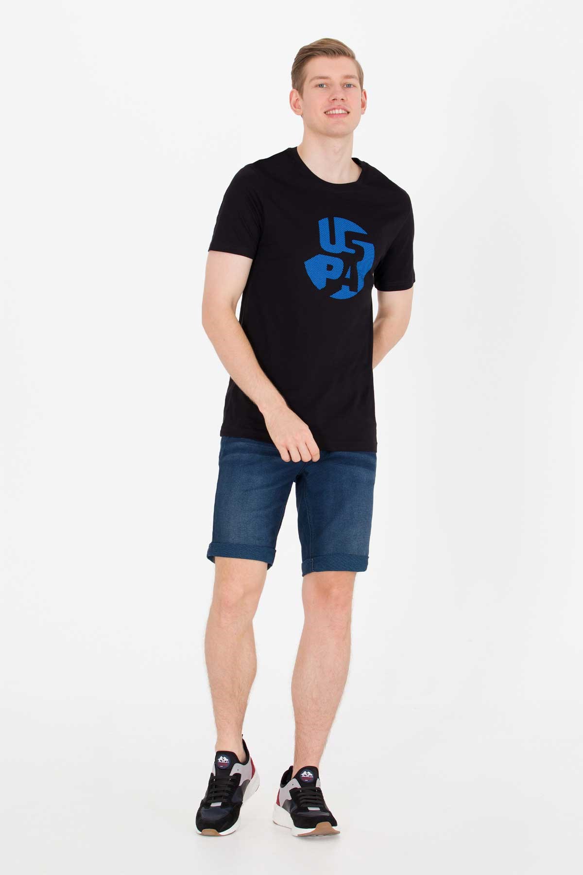U.S. Polo Assn. Erkek Tişört 50263323-VR046 Siyah