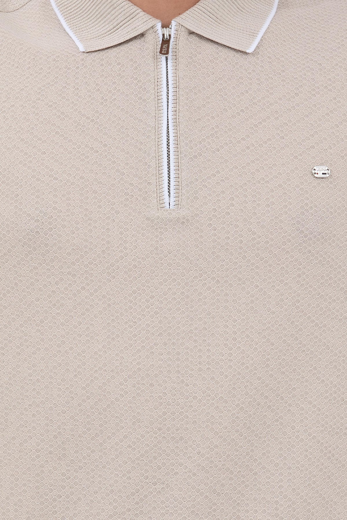 U.S. Polo Assn. Erkek Tişört 50263356-VR049 Bej