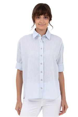 U.S. Polo Assn. Kadın Gömlek 50263362-VR003 Mavi