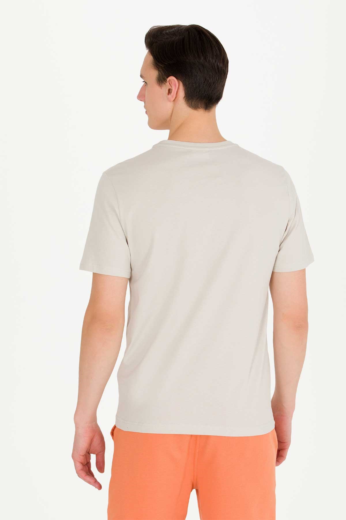 U.S. Polo Assn. Erkek Tişört 50263365-VR049 Bej